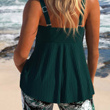 Edith | Cross-Body Tankini with Floral Shorts