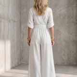Wanda | Cross Front Wide Leg Jumpsuit