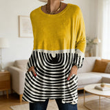 Adelle | Oversized Long Sleeve Top Cotton Blend Relaxed Fit