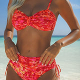 Audrey | Bikini Strap Abstract Pattern Printed
