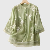 Edena | Elegant Top with Embroidered Flowers