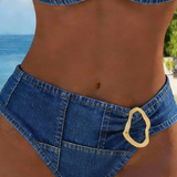 Patricia | Metal Buckle Suspender Bikini Two-Piece
