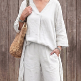 Onyx | Loose Tunic Top Wide Leg Pant Set