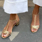 Allegra | Golden Sandals Everyday Elegance