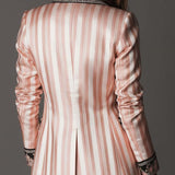 Tailored Blazer with Bohemian Satin Stripes