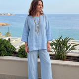Prue | Oversized Tunic Wide Leg Pant Set