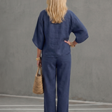 Amity | Button Front Relaxed Tunic Trouser Set