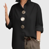 Rachel | Statement Button Stand Collar Blouse