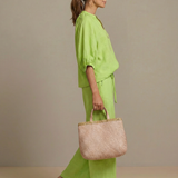 Natalia | Zip Front Blouson Top Wide Leg Set