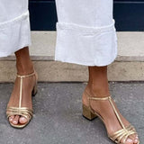 Allegra | Golden Sandals Everyday Elegance