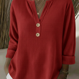 Anouk™ | Textured Button Sweater