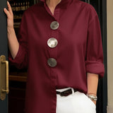Rachel | Statement Button Stand Collar Blouse