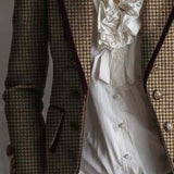 Classic Houndstooth Tweed Tailored Blazer