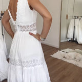 Juniper - Handcrafted Lace Dress with V-Neckline