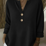 Anouk™ | Textured Button Sweater