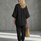 Georgiana | V Neck Tunic Gathered Trouser Set