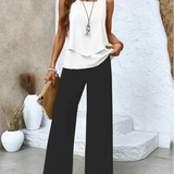 Ovelynra™ | Sleeveless Top And Wide-Leg Pants Set