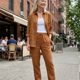 Noor | Long Sleeve Shirt Tapered Pants Set