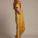 Lark | Zip Front Stripe Panel Jumpsuit
