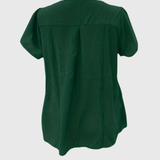 Basha | Ruffle Short Sleeve Blouse With Single Button