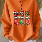 Grethe | Vintage Christmas Sweater with Dog Motif