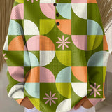 Saga | Sweater with Abstract Checkered Pattern
