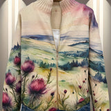 Marlowe | Thistle Landscape Zip Cardigan