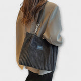 Eleanor | Soft Cord Shoulder Bag