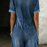 Maya™ | Denim Jumpsuit with V-Neck