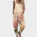 Jumpsuit - Pastel Flower Boho Bright in Beige