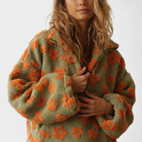 Daisy™ | Floral Fleece Half-Zip Pullover