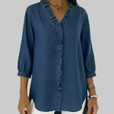 Abigail™ Elegant Denim Blouse