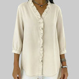 Abigail™ Elegant Denim Blouse