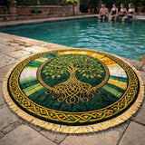 Round Beach Towel Celtic Tree of Life