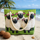 Quilted Beach Bag Sheep Heaven