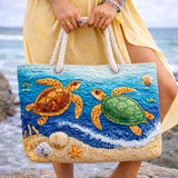 Tropical Turtle Quilted Beach Bag