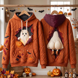 Cozy Pumpkin Ghost Hoodie