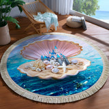 Round Beach Towel Ocean Breeze