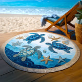 Round Beach Towel Ocean Breeze