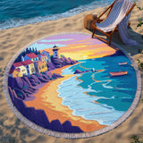 Round Beach Towel Ocean Breeze
