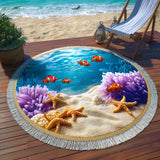 Round Beach Towel Ocean Breeze