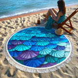 Round Beach Towel Ocean Breeze