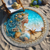 Round Beach Towel Ocean Breeze