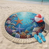 Round Beach Towel Marine Life