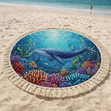 Round Beach Towel Marine Life