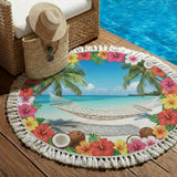 Peaceful Round Beach Towel