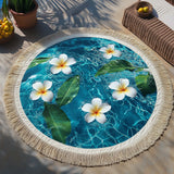 Round Beach Towel Ocean Blossom