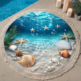 Round Beach Towel Starfish Treasure