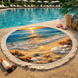 Round Beach Towel Sunset Serenity