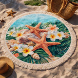 Round Beach Towel Ocean Star